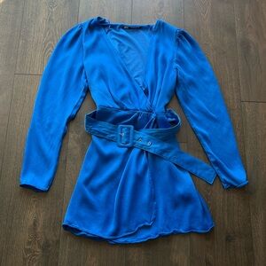 Zara Long Sleeve Belted Dress